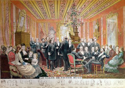 Salon de Victor Hugo, 21 rue de Clichy, Paris, décembre 1875 - Adrien Emmanuel Marie