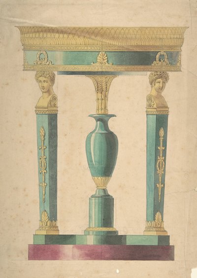 Conception pour une table, début du 19e siècle - Adrien Louis Marie Cavelier.