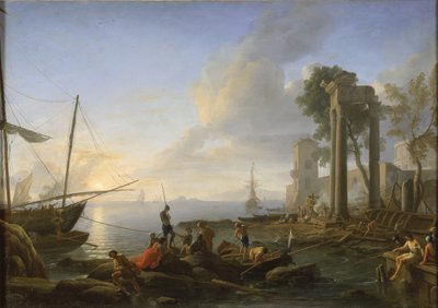Marina au coucher du soleil, 1726 - Adrien Manglard