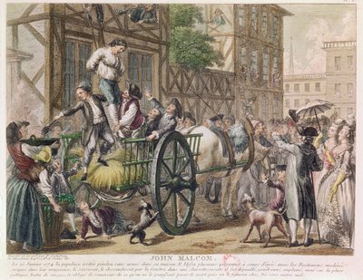 Châtiment de John Malcom par la population de Boston le 25 janvier 1774, c.1785 - Adrien Pierre Francois Godefroy