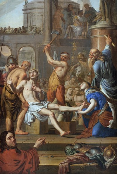 Le martyre de Saint Adrien (mort en 306) - Adrien Sacquespee