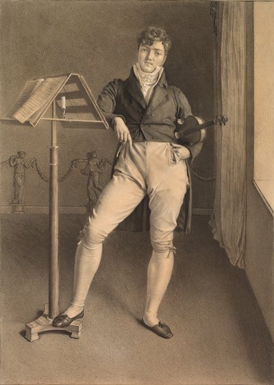 Portrait du violoniste Jean Vidal (1789-1867) - Adrien Victor Auger