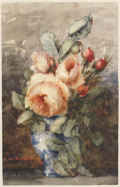 Bouquet de roses dans un vase - Adrienne Jacqueline s