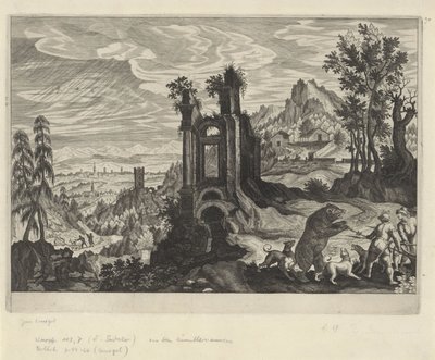Paysage avec chasse à l
