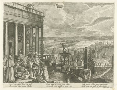 Avril (De twaalf maanden) - Egidius  Sadeler (II)