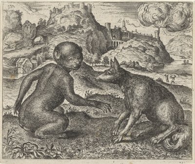 Fable du singe et du renard - Egidius  Sadeler (II)