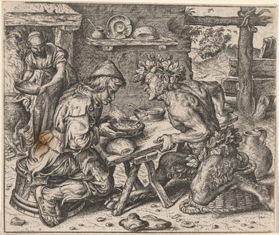 Fable du paysan et du satyre - Egidius  Sadeler (II)