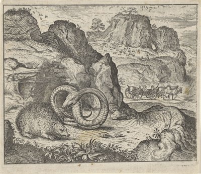 Fable du hérisson et du serpent - Egidius  Sadeler (II)