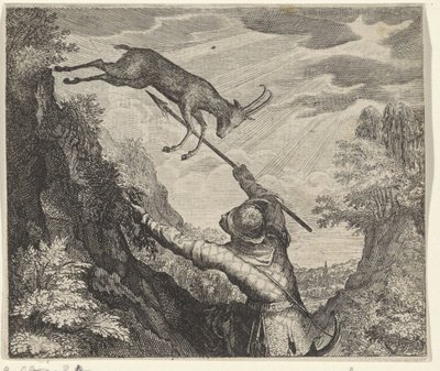 Fable du chamois et du chasseur - Egidius  Sadeler (II)