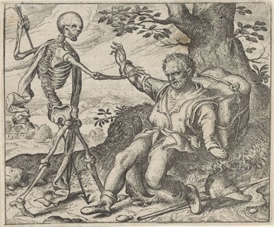 Fable du vieil homme et de la mort - Egidius  Sadeler (II)