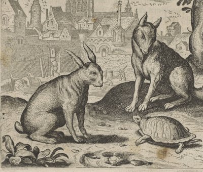 Fable de la tortue et du lièvre - Egidius  Sadeler (II)