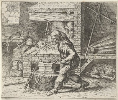 Fable du forgeron et du chien - Egidius  Sadeler (II)