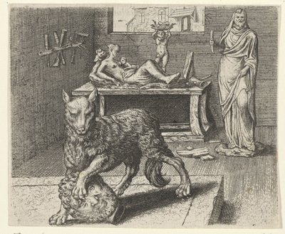 Fable du loup et de la statue - Egidius  Sadeler (II)