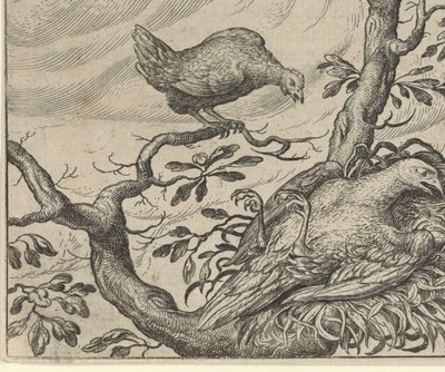 Fable du vautour malade - Egidius  Sadeler (II)