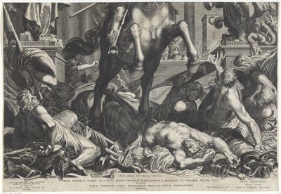 Empereur Ferdinand II à cheval (partie inférieure) - Egidius  Sadeler (II)