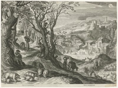 Novembre et décembre - Egidius  Sadeler (II)