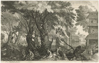 Chasseurs au repos près d
