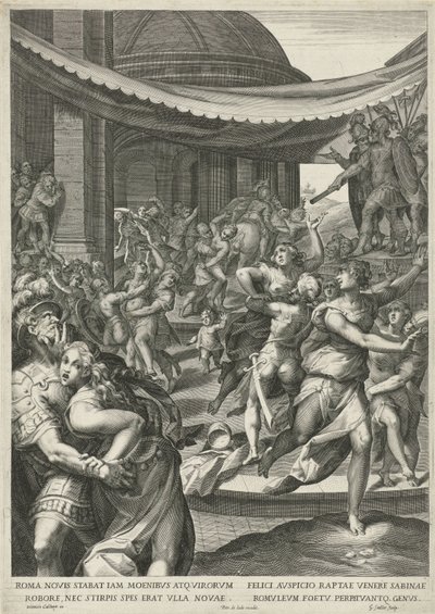 Enlèvement des Sabines - Egidius  Sadeler (II)