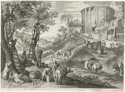 Septembre et octobre - Egidius  Sadeler (II)