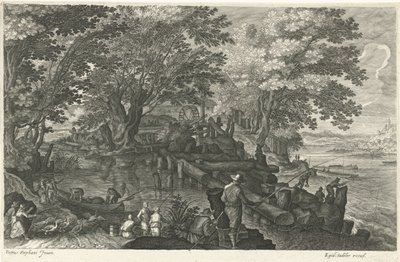 Moulin à eau sur une île - Egidius  Sadeler (II)