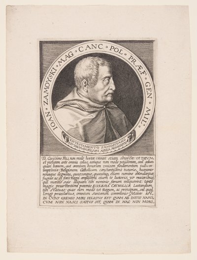 Jan Zamoyski, noble polonais, grand chancelier de la Couronne - Aegidius Sadeler II