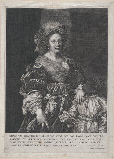 Laura Dianti avec un page noir, 1600-1627 - Aegidius Sadeler II