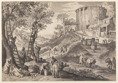 Septembre/octobre, des Douze Mois - Aegidius Sadeler II