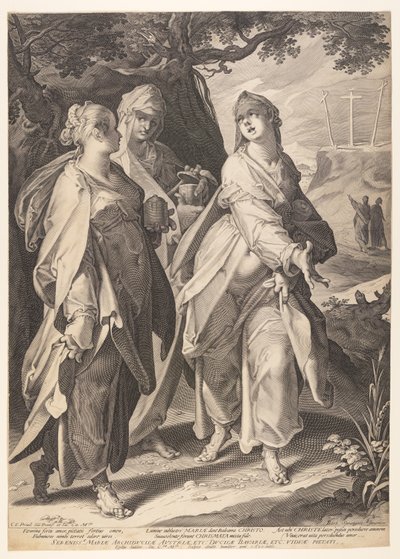 Les trois femmes revenant du tombeau - Aegidius Sadeler II