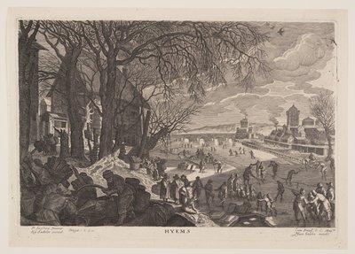 Hiver, extrait des Quatre Saisons - Aegidius Sadeler II