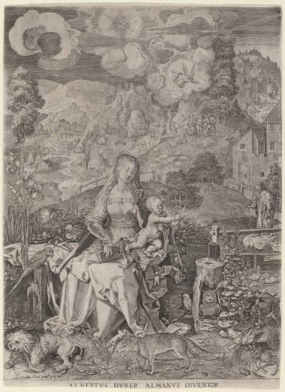 Vierge et Enfant dans un paysage - Aegidius Sadeler II after Albrecht Dürer