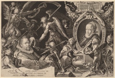 Bartholomaeus Spranger et sa défunte épouse Christina Muller - Aegidius Sadeler II, after Bartholomaeus Spranger