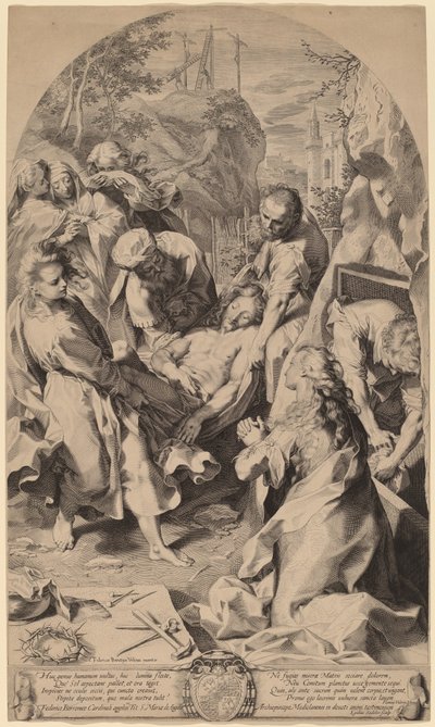 La Mise au tombeau - Aegidius Sadeler II after Federico Barocci