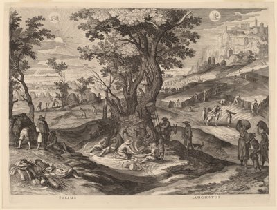 Juillet et août - Aegidius Sadeler II after Paul Bril