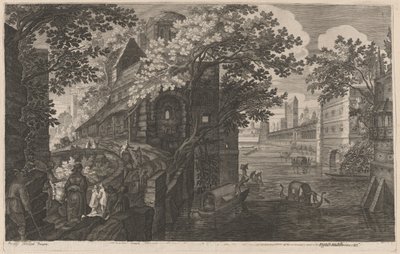 Gondoles sur une rivière près d