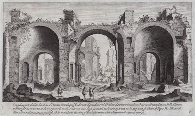 Thermes de Caracalla, Rome (gravure) - Aegidius Sadeler or Saedeler