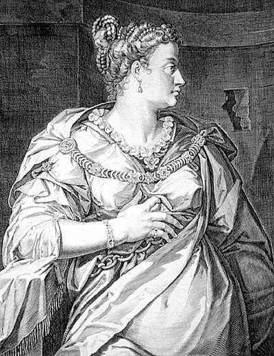Petronia première épouse de Vitellus - Aegidius Sadeler or Saedeler
