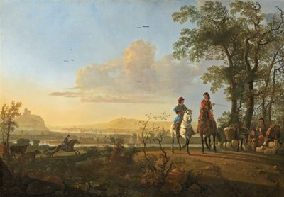 Cavaliers et bergers avec leur bétail - Aelbert Cuyp