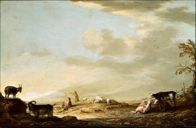 Paysage avec bétail et personnages - Aelbert Cuyp