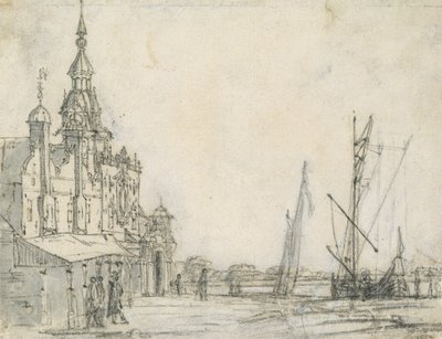 Vue du Groothoofdspoort depuis le nord-est, Dordrecht, 1618 - Aelbert Cuyp