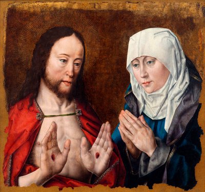 Christ montrant à sa mère les plaies des clous dans ses mains, vers 1490 - Aelbrecht Bouts