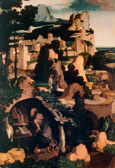 Saint Jérôme pénitent, copie, par Albert Bouts - Aelbrecht Bouts