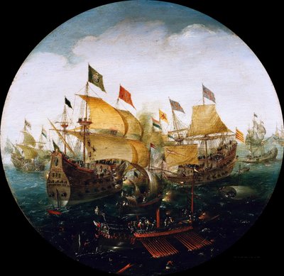 Bataille navale entre les navires néerlandais et espagnols, 1604 - Aert Anthonisz