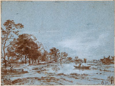 Paysage fluvial au clair de lune - Aert van der Neer
