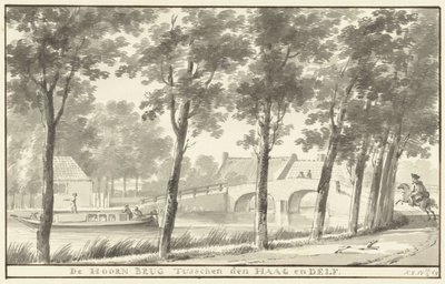 Le pont de Hoorn entre La Haye et Delft - Aert Schouman