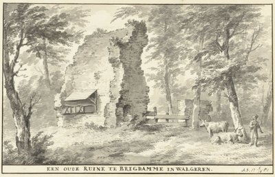 Ruine à Brigdamme sur Walcheren Une vieille ruine à Brigdamme à Walgeren - Aert Schouman