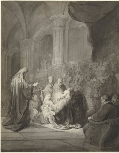Siméon dans le temple - Aert Schouman
