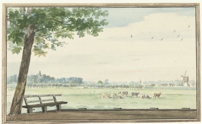 Le Hameau, De Lindt, dans la Zwijndrechtse Waard près de Meerdervoort - Aert Schouman