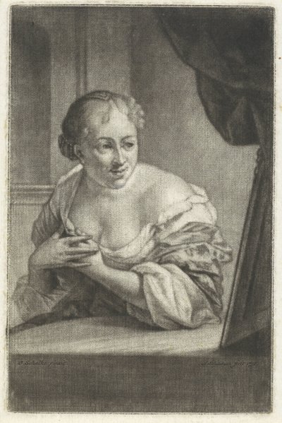 Femme devant un miroir - Aert Schouman