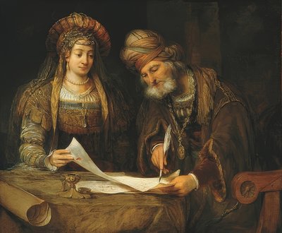 Esther et Mardochée. 1675 - Aernt de Gelder