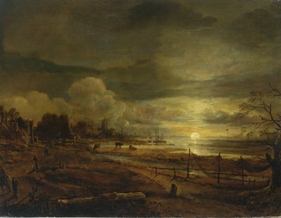 Canal au clair de lune - Aert van der Neer